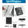 thumbnail image 2 of 25W Solar Panel Dual Fan Kit, Waterproof Solar Exhaust Intake Fan Kit, 5 inch Brushless Fan with 11.5Ft on/off Switch Cable, Cooling Ventilation for Campervan, Greenhouse, Chicken Coop, Shed, 2 of 7