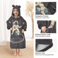 thumbnail image 3 of FORMRS Wearable Blanket Hoodie with Sleeves for Kids Cozy Flannel Sweatshirt, Black Astronaut Space, 3 of 7