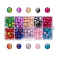 thumbnail image 3 of Cuentas de vidrio degradado de 10 colores, abalorios redondos hechos a mano para hacer joyas de 8 mm Methold HA6025-03B, 3 of 6