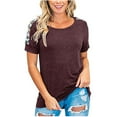 thumbnail image 2 of OKBOP Womens High Tops,Fashion Leopard O-Neck Short Sleeve Pullover Shirt S Womens Long Sleeve Blouse Tshirt Dress, 2 of 6