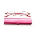 thumbnail image 2 of Newbee Fashion-Portable Compact Reading Glasses in Aluminum Case Metal Oval Shaped Reading Glasses with Spring Hinge in Portable Compact Case Lightweight Reader Slim Design Comfort fit, 2 of 7