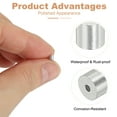 thumbnail image 3 of Uxcell Aluminum Crimping Loop Sleeve Wire Rope Stop Sleeve Round Crimp Ferrules for Wire Rope 0.03 inch, 3 of 7