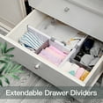 thumbnail image 5 of VEGCOO Drawer Dividers Organizer 4 Pack, Adjustable Drawer Separators with 16 Inserts 4" High Expandable from 11-17.5" for Home,Bedroom, Bathroom, Closet, Clothing, Office, Kitchen, 5 of 6