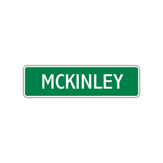 Mckinley Girls Children Name Decoration Label Indoor Outdoor Unique Wall Novelty Letter Printed Plaque Aluminum Metal Sign 4"X18"