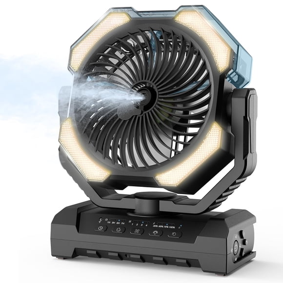 Ventilador nebulizador para camping Apircs de 3000 mAh con depósito de agua de 270 ml