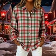 thumbnail image 4 of Wlynlyn Womens Plaid Shirts Long Sleeve Button down Blouses Casual Loose Fitted Collared Dressy Tops, 4 of 6