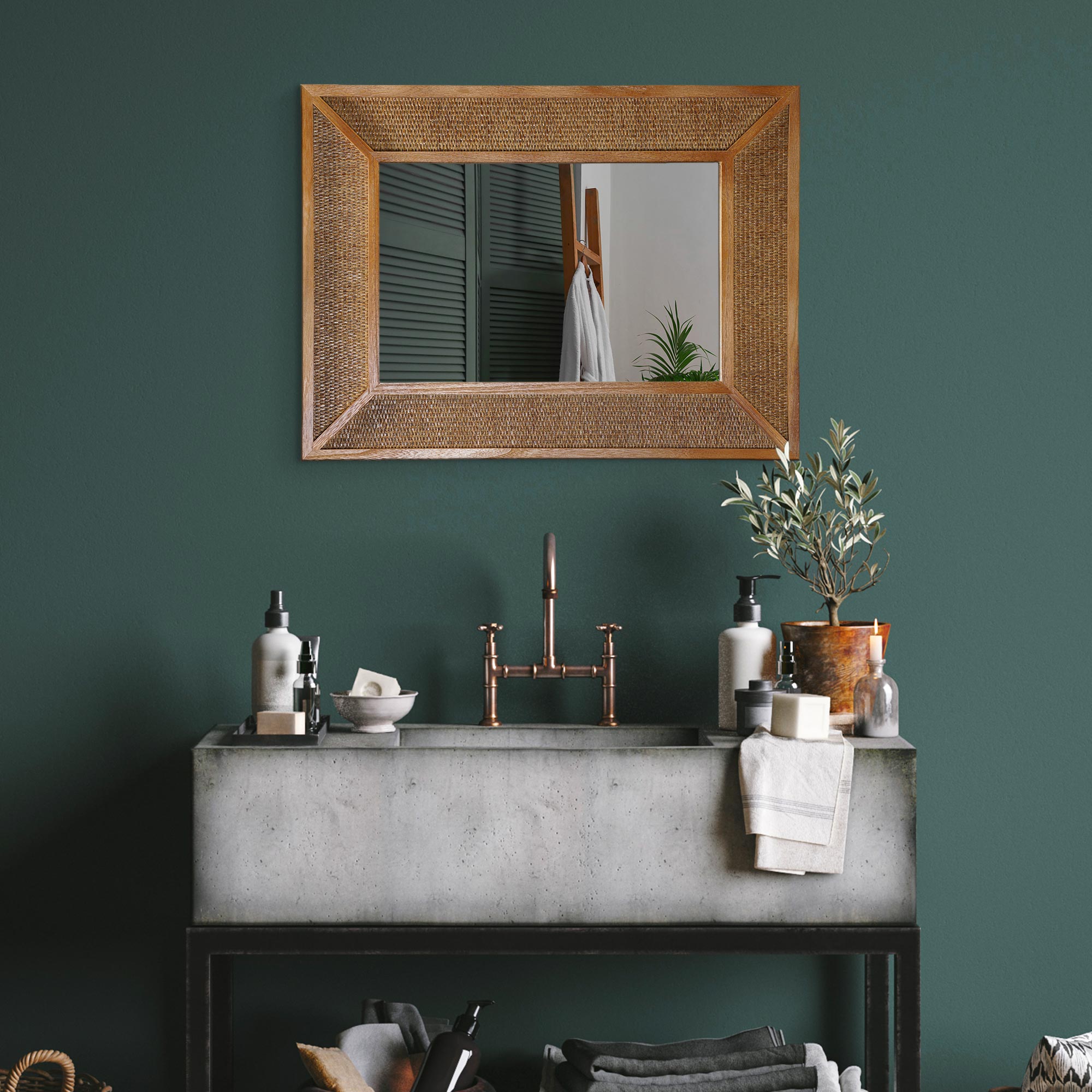 Crystal Art Gallery Wall Mirror - Brown Frame - 18 x 24