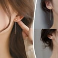 thumbnail image 3 of Love Ear Wires Female New Heart Shaped Tassel Earrings Drop Earrings χ) ', 3 of 8