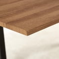 thumbnail image 4 of GZXS Modern Extendable Dining Table with Black Metal Legs, 55"-70" Adjustable Brown MDF Tabletop, Space-Saving Kitchen Table for 4-8 People, 4 of 7