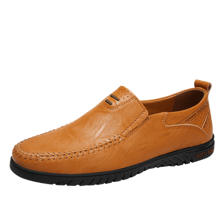 

JJtiger Men s leather English bean shoes