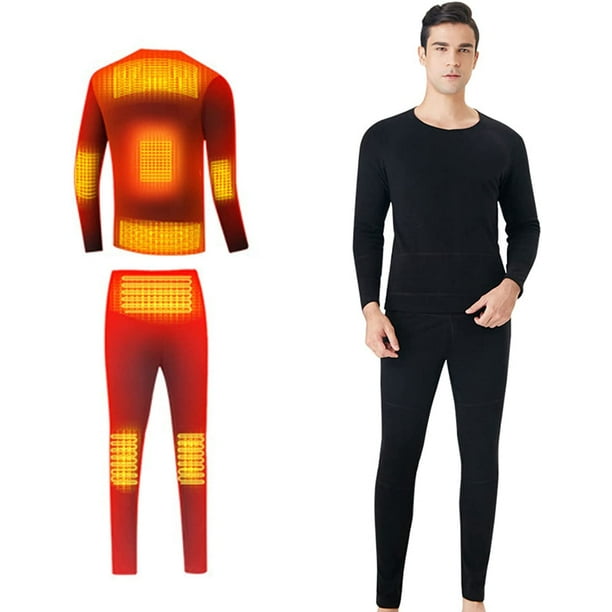 Heating Thermal Underwear Set for Men Women,USB Electric Heated