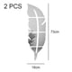 thumbnail image 2 of Etiqueta engomada de la pared de la lente de acrílico del espejo de cristal estéreo de la pluma 2pcs, 2 of 5