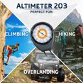 thumbnail image 5 of Sun Company Altimeter 203 - Battery-Free Altimeter and Barometer | Weather-Trend Indicator with Rugged ABS Case and Lanyard | Reads Altitude from 0 to 15,000 Feet, 5 of 5
