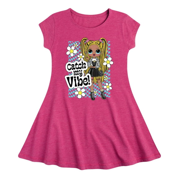 LOL OMG! Fashion Dolls - Catch My Vibe - Toddler & Youth Girls Fit & Flare Dress
