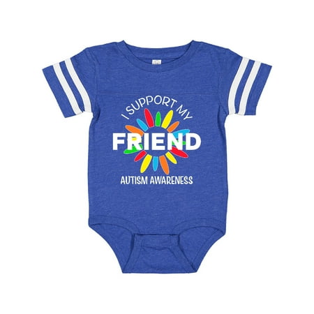 

Inktastic I Support My Friend Autism Awareness Gift Baby Boy or Baby Girl Bodysuit