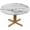 White Marble, variant on Grass Textured Round Tablecloth American Football Field Waterproof Oil-Proof Table Cover Table Cloth For Indoor Dining, Outdoor Picnic Parties, Camping ,Fits For Table 40-44" Inches