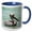 Blue/White, variant on 3drose, Belize, Ambergris Caye. Adult Brown Pelican Floats on Caribbean Sea., 15oz Mug