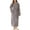 Grey, variant on Women's Cold Weather Fleece Bathrobe Home Full Zip Long Duster Robe Comfy Bathrobes Ankle Length Navy Small