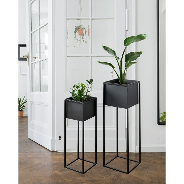 Kate and Laurel Palade Modern Indoor Plant Stand, Set of 2, Black, Chic Metal Indoor Planter Kate and Laurel Palade Modern Indoor Plant Stand, Set of 2, Black, Chic Metal Indoor Planter
