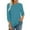 Sky Blue, variant on Yigetop Womens Summer Tops, Women's Round Neck Solid Color 3/4 Sleeves Blouse Tops Women's Blouse T Shirt Ladies Tops and Blouses Black L