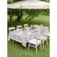 thumbnail image 4 of Outdoor Tablecloth with Umbrella Hole for Patio/Picnic/Party/Camping, Blue Shell Coastal Waterproof Table Cloth Rectangle Table Cover Washable, Nautical Seaside Ocean Summer Beach (52"x 70"), 4 of 8