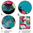 thumbnail image 3 of Designart "Abstract Enigma in Pink and Turquoise III" Abstract Shapes Metal Art Print, 3 of 5