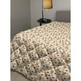 thumbnail image 2 of Floral Vintage Down Alternative Comforter, Illustration of Hand Drawn Like Colorful Blooming Flowers Art, Microfiber Quilt for All Season, 5 Sizes, Pale Orange Multicolor, by Ambesonne, 2 of 3