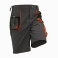 thumbnail image 7 of Kakii Men's Contrast Color Work Shorts, Durable Construction Carpenter Shorts with Multiple Button Pockets, EU Size Utility Shorts, 7 of 7