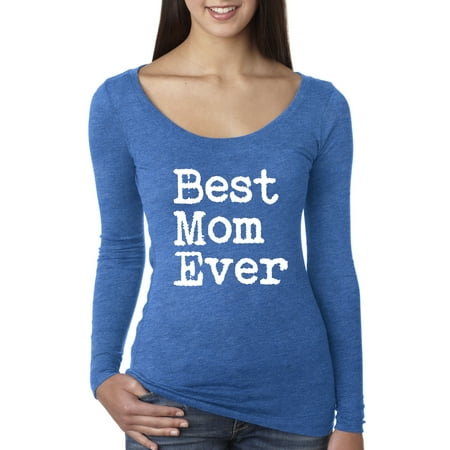 Allwitty 1079 - Women's Long Sleeve T-Shirt Best Mom Ever Family