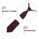 thumbnail image 3 of FELTECHELECTR Corbata de uniforme escolar para niños y niñas, preatada, ajustable, con correa para el cuello de 32 cm, accesorio para disfraz de estudiante, corbata de rayas., 3 of 6