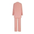 thumbnail image 6 of Besolor 2 Piece Fall Outfits for Women Long Sleeve Button Side Slit Tops Loose Long Pants Sets Loungewear with Pockets, 6 of 7