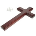 thumbnail image 2 of 1Set Decorative Wooden Cross Solid Wood Cross Craft Christian Cross Pendant, 2 of 5