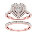 thumbnail image 1 of zttd Bague en Forme de Cœur Diamant Complet Mode Gravée Diamant Taille 5-11, 1 of 2