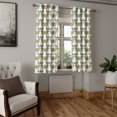 thumbnail image 2 of Ambesonne Mardi Gras Grommet Curtain, Pattern, 50" x 63", Purple Green Yellow, 2 of 6