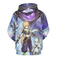 thumbnail image 3 of Genshin Impact Unisex Adult Hoodie Casual Hooded Sweatshirt Pullover Novelty 3D Printed Sweater Jacket XL, 3 of 8