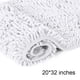 thumbnail image 5 of Naiovety Alfombrilla de chenilla sin derramamiento con fuerte absorción de agua exquisita textura suave hecha a mano baño blanco 20*32 Type2 NO2, 5 of 6