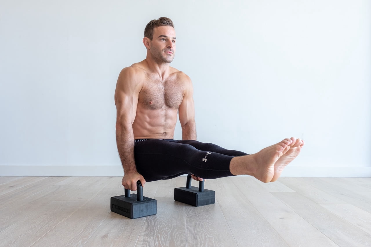 StrongBlocks - Hybrid Set of Parrallettes and Yoga Blocks for Flexibility and Strength Training