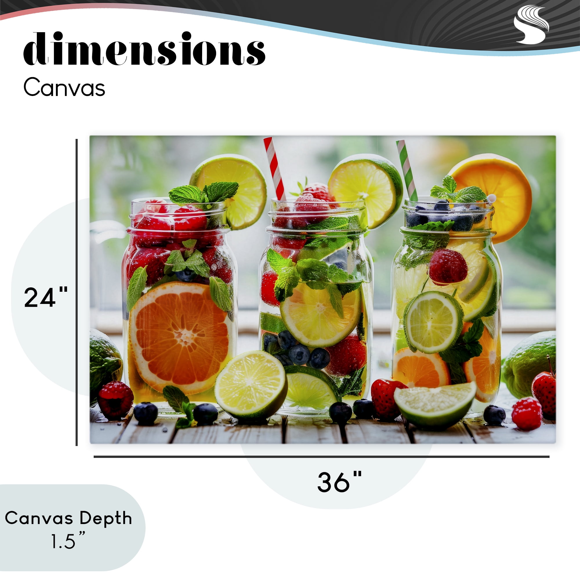 Stupell Industries Vibrant Citrus & Berry Infusion Canvas Wall Art, design by Lazar Studio