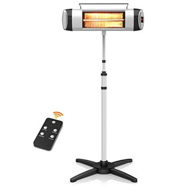 PATIOBOSS Patio Heater, Freestanding Outdoor Heater for Instant Warm,Quiet Operation, Infrared Heater with Remote Control & 24 Hours Timer