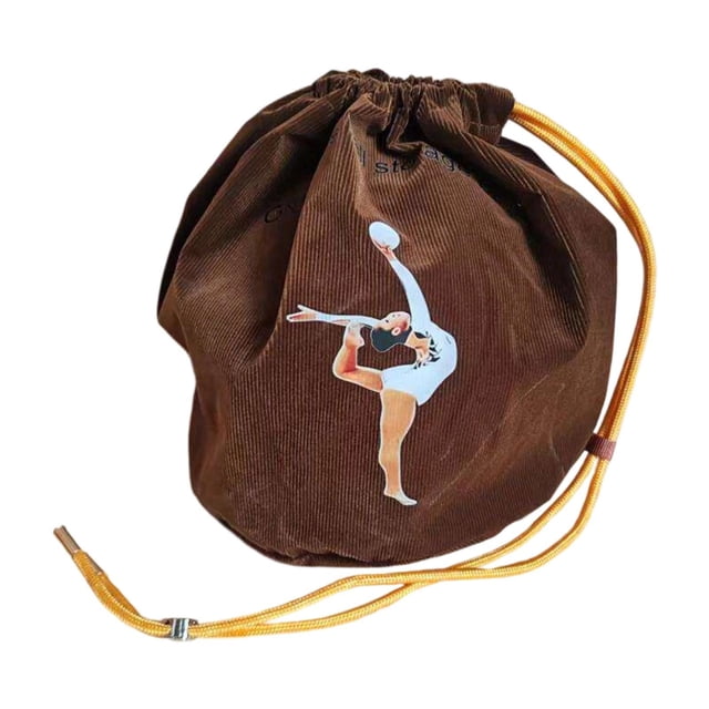 Bolsa de almacenamiento para pelota de gimnasia rítmica, funda protectora para ejercicios Marrón
