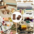 thumbnail image 4 of 50pcs Coconut Brown Wooden Spools 0.6x0.4 inch Unfinished Empty Thread Spool Mini Wood Bobbins Wooden Empty Spools Natural Wire Weaving Bobbins for Arts DIY Wood Projects Wire Weaving DIY, 4 of 6