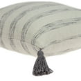 thumbnail image 3 of Parkland Collection Seema Transitional Beige Printed Striped Tassel Pillow Cover, 3 of 10