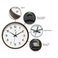 thumbnail image 2 of Infinity Instruments 14" Brown Transitional Analog Display Wall Clock, 2 of 6