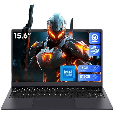 BiTECOOL 15.6 inch Windows Laptop Intel Processor N5095 16GB RAM 512GB M.2 Grey (12-mo. Microsoft 365 included)