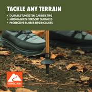 Ozark Trail Aluminum Folding Quick Lock Trekking Poles with Cork Grip, 2 Count