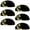 Multicolored 2, variant on PhooArto 6 Pcs Cup Drawer Pulls, Brown Anchor Wooden Board Shell Shape Handles Cabinet Knobs for Dresser Cupboard Closet Wardrobe with Screws
