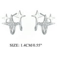 thumbnail image 3 of Fiaya Women Post Star Earrings, Small Star Stud Earrings, Elegant Unique Personality Style Ear Studs, Asymmetric Cute Tiny Earrings for Women, 3 of 8