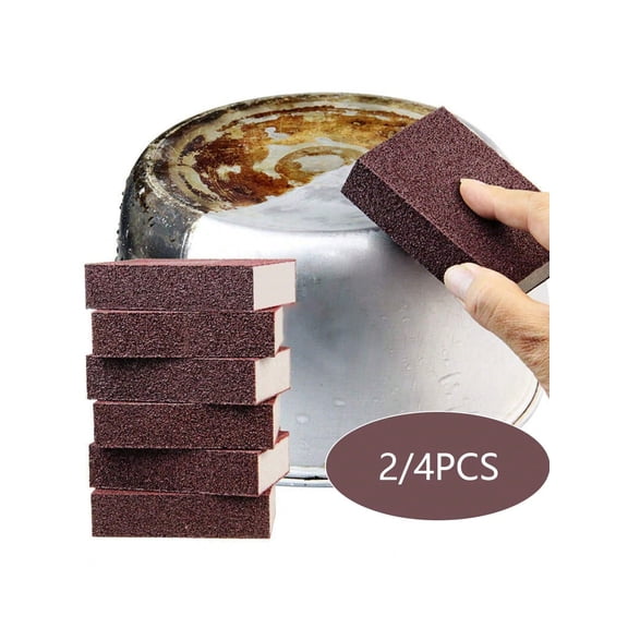 2pcs Magic Sponge Eraser Carborundum Removing Rust Cleaning Brush Descaling Clean Rub Kitchen Bathroom Home Household Suppliers