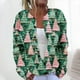 thumbnail image 1 of Cárdigan informal de punto con estampado navideño para mujer, chaqueta con botones y abrigo para mujer, 1 of 5