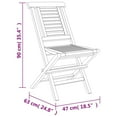 thumbnail image 4 of vidaXL Folding Patio Chairs 4 pcs 18.5"x24.8"x35.4" Solid Wood Teak, 4 of 4